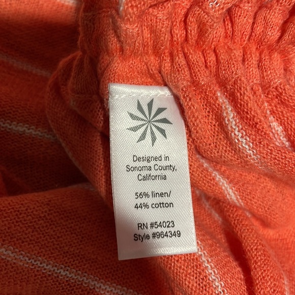 Athleta Vesta coral racer-back linen tank. Adjustable from crop to cover-up. - Picture 8 of 8